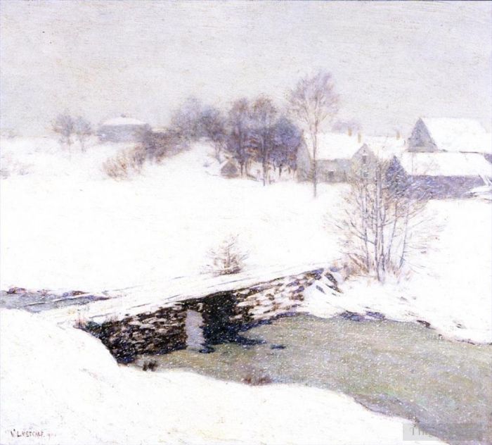 Willard Leroy Metcalf Oil Painting - The White Mantle