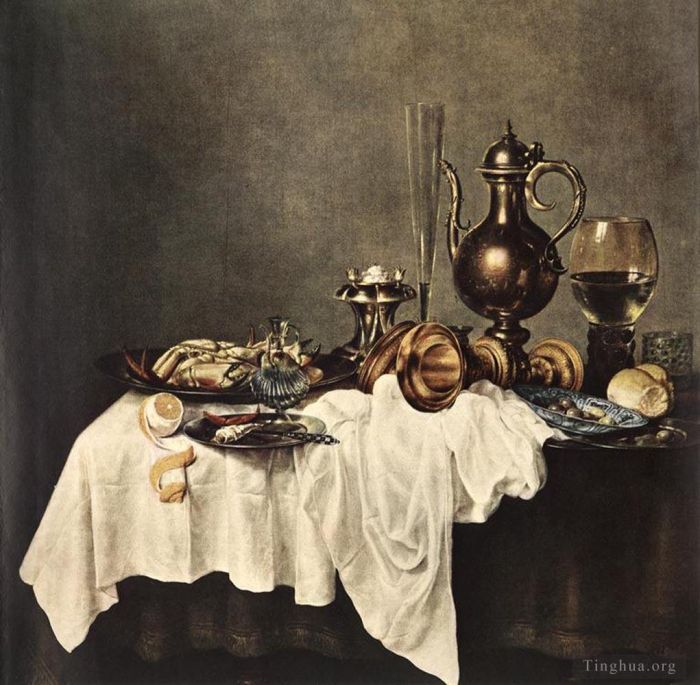 Willem Claeszoon Heda Oil Painting - Breakfast Of Crab still lifes