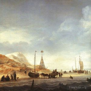 Artist Willem van de Velde the Younger's Work - Beach