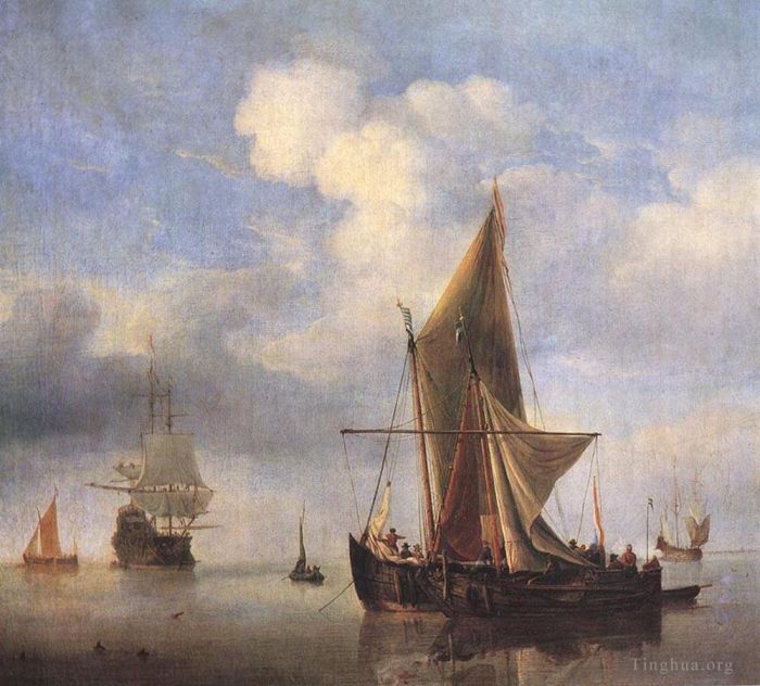 Willem van de Velde the Younger Oil Painting - Calm Sea