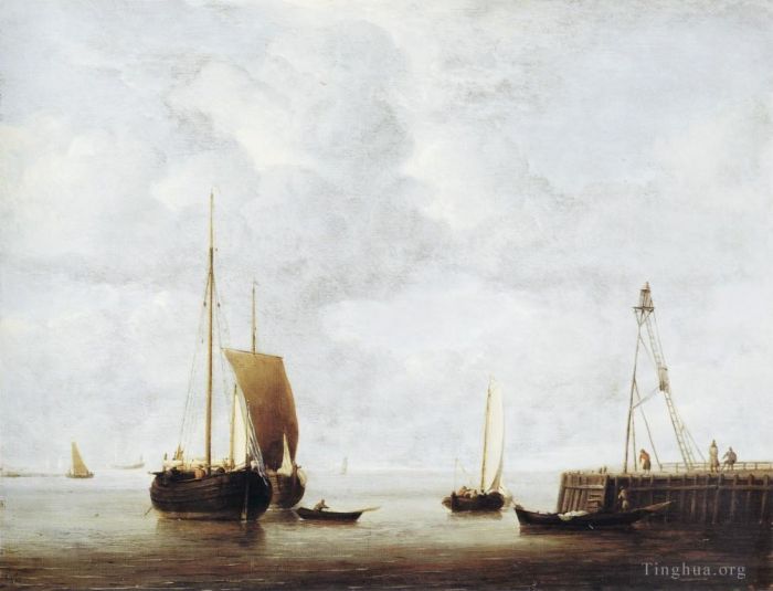 Willem van de Velde the Younger Oil Painting - Hoeker