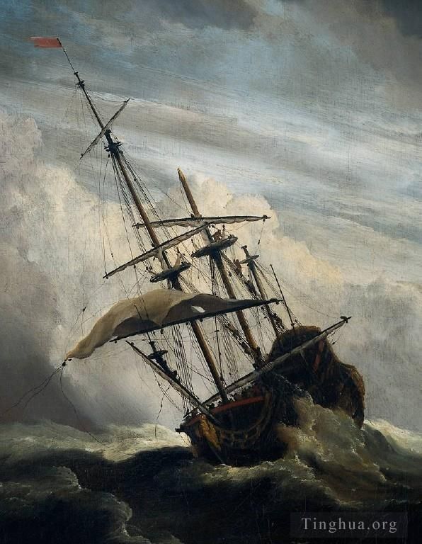 Willem van de Velde the Younger Oil Painting - Ship Det