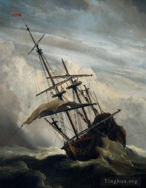 Artist Willem van de Velde the Younger's Work - Ship Det