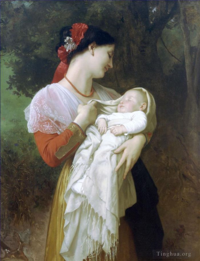 William-Adolphe Bouguereau Oil Painting - Maternal Admiration