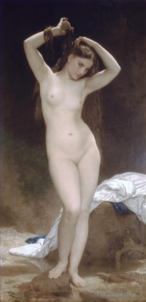 William-Adolphe Bouguereau Oil Painting - Baigneuse 1870