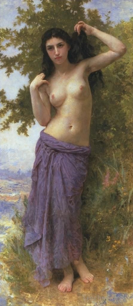 William-Adolphe Bouguereau Oil Painting - Beaute Romane 1904