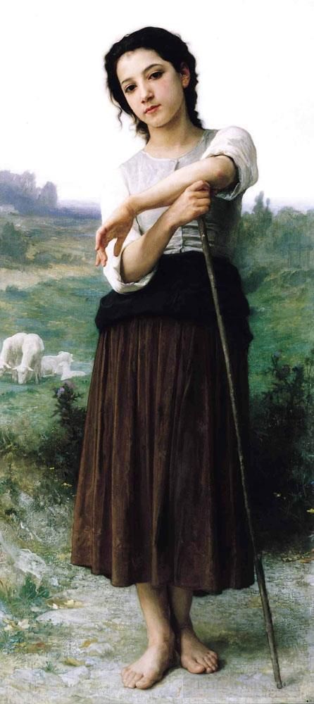 William-Adolphe Bouguereau Oil Painting - Bergere