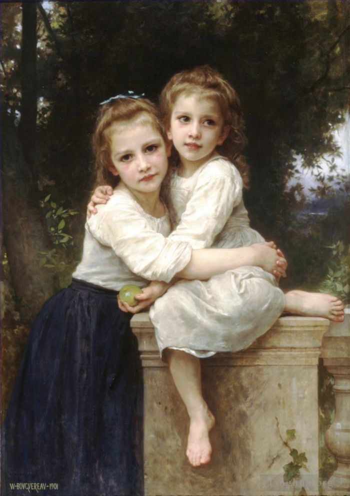 William-Adolphe Bouguereau Oil Painting - Deux soeurs