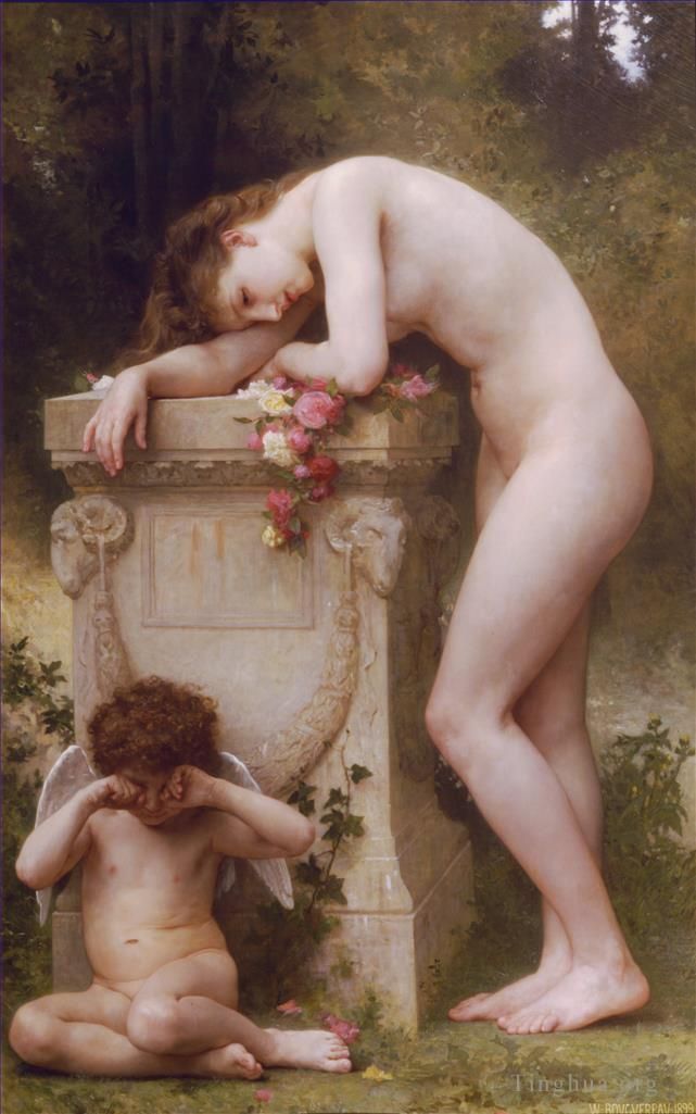 William-Adolphe Bouguereau Oil Painting - Douleur damour
