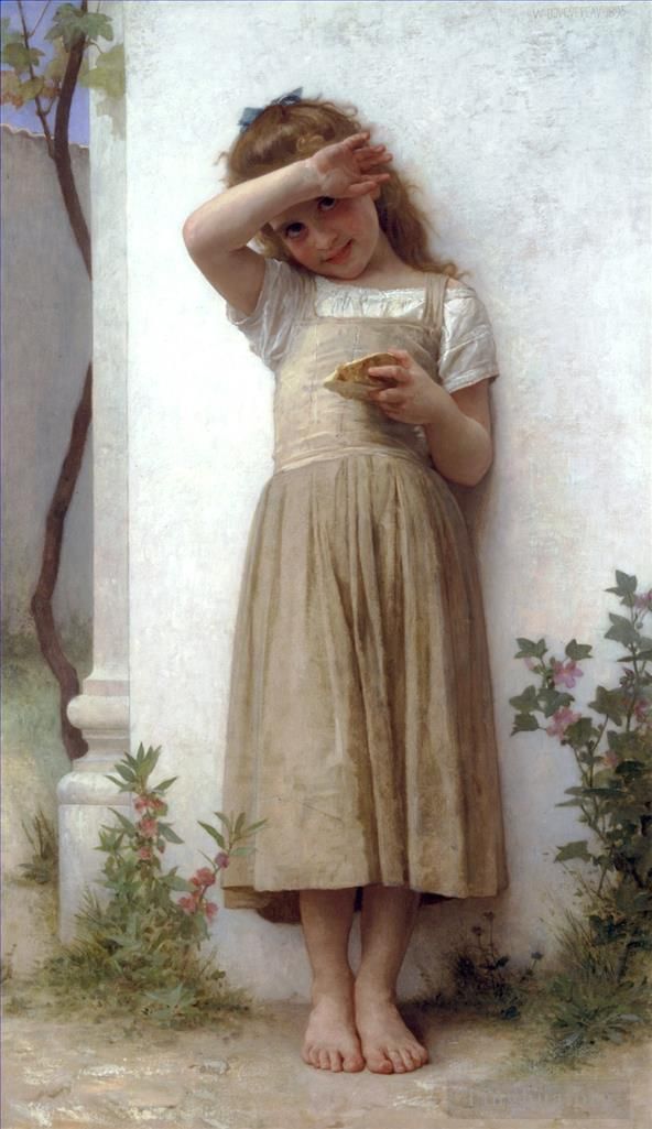 William-Adolphe Bouguereau Oil Painting - En penitence