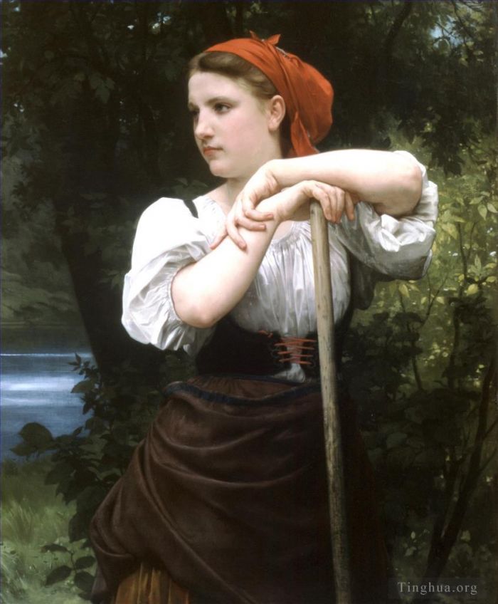 William-Adolphe Bouguereau Oil Painting - Faneuse