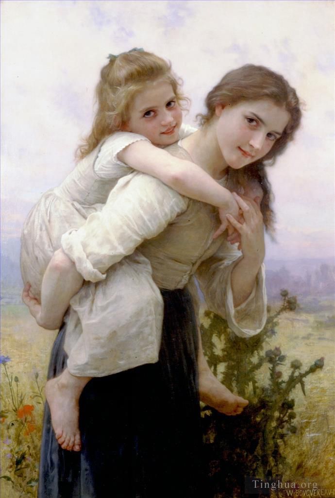 William-Adolphe Bouguereau Oil Painting - Fardeau agreable
