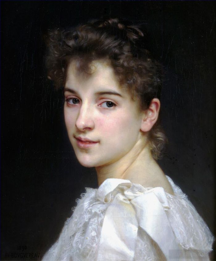William-Adolphe Bouguereau Oil Painting - Gabrielle Cot 1890