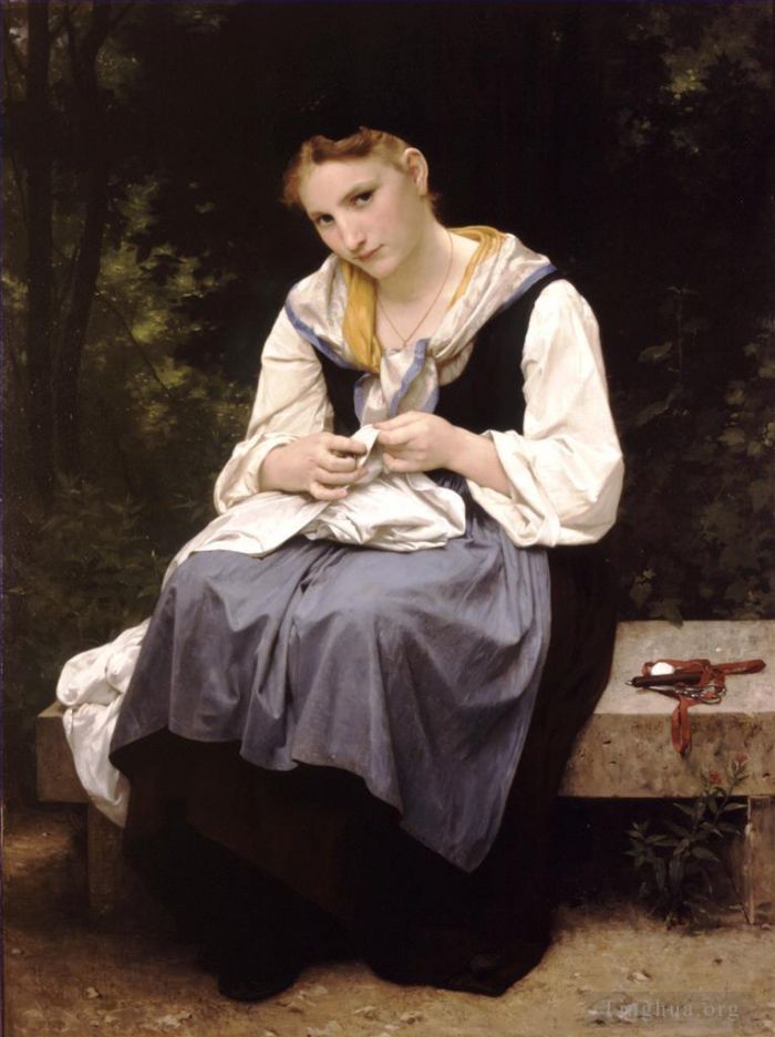 William-Adolphe Bouguereau Oil Painting - Jeune ouvriere