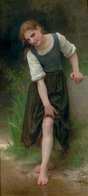 William-Adolphe Bouguereau Oil Painting - La Gue