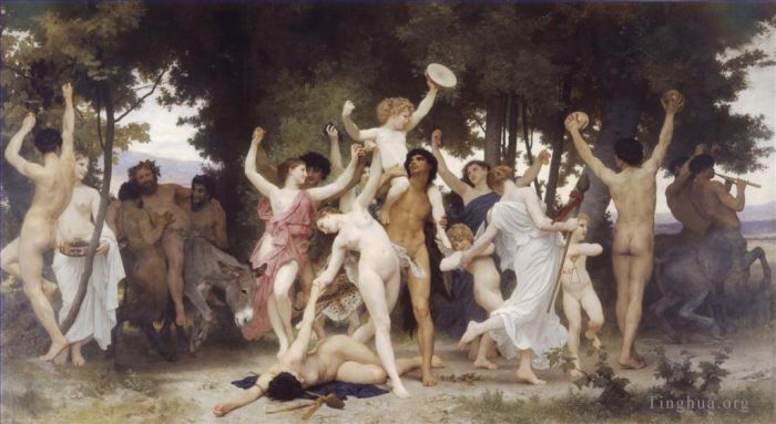 William-Adolphe Bouguereau Oil Painting - The Youth of Bacchus