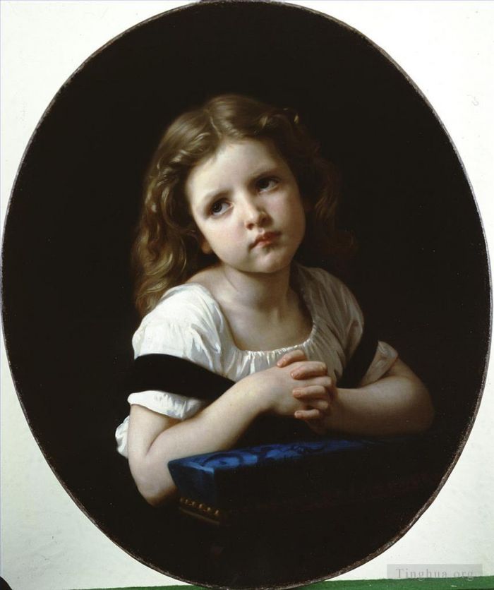 William-Adolphe Bouguereau Oil Painting - La priere