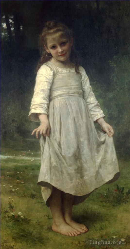 William-Adolphe Bouguereau Oil Painting - La reverence