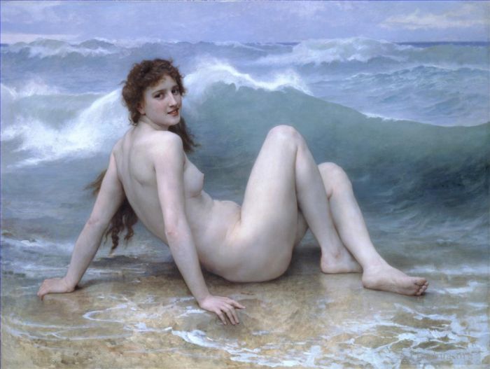 William-Adolphe Bouguereau Oil Painting - La vague