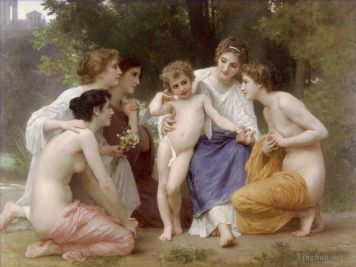 William-Adolphe Bouguereau Oil Painting - Ladmiration