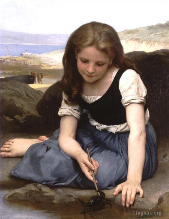 William-Adolphe Bouguereau Oil Painting - Le Crab