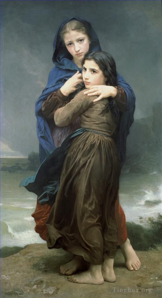 William-Adolphe Bouguereau Oil Painting - The Storm