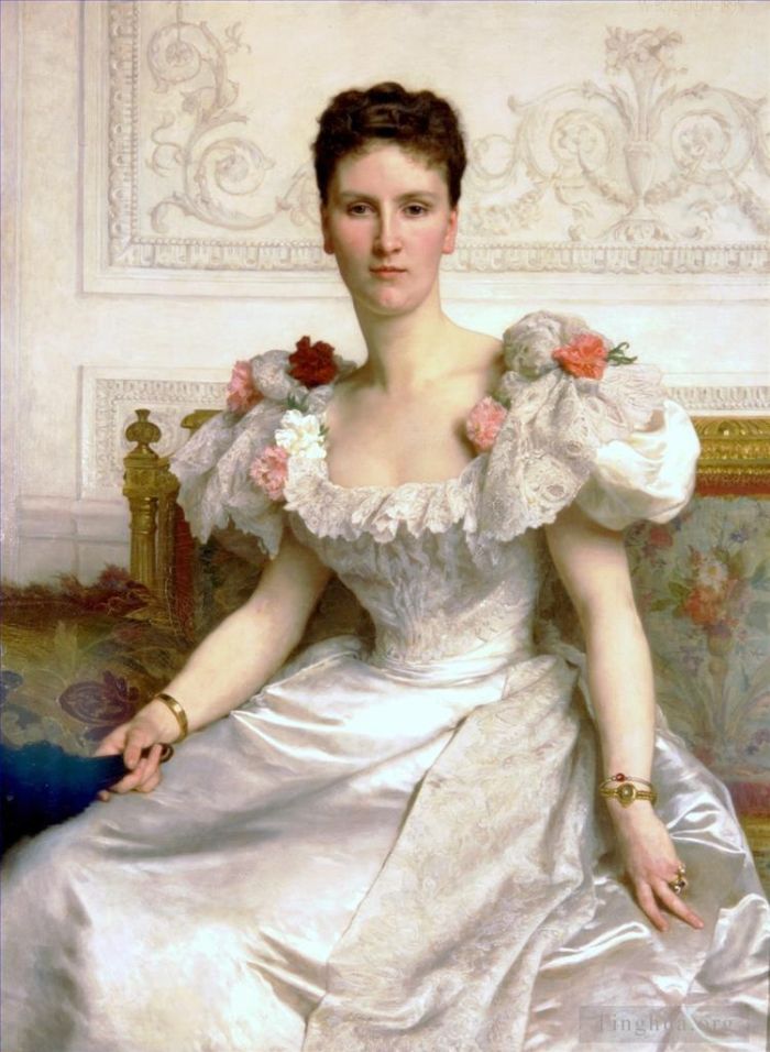 William-Adolphe Bouguereau Oil Painting - Madame la Comtesse de Cambaceres