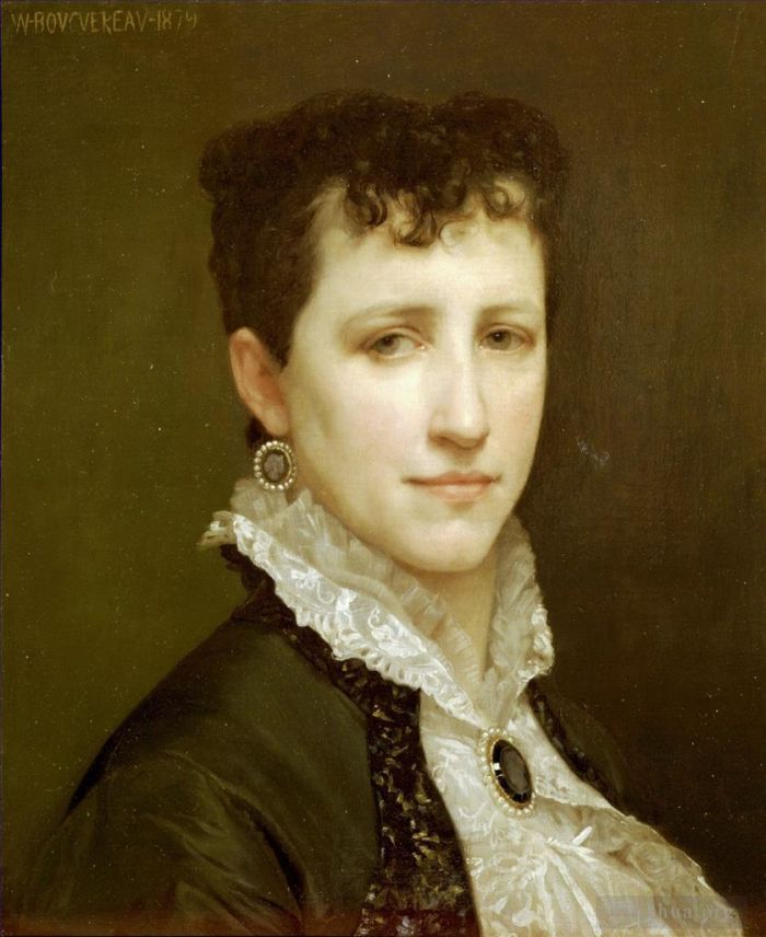William-Adolphe Bouguereau Oil Painting - Portrait de Mademoiselle Elizabeth Gardner