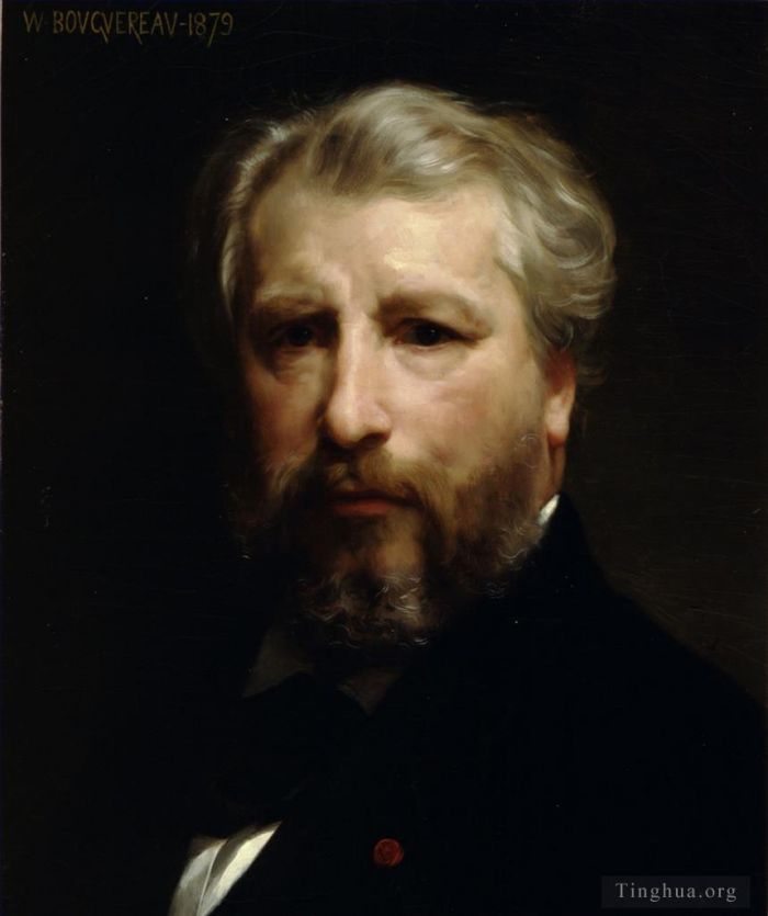William-Adolphe Bouguereau Oil Painting - Portrait de lartiste