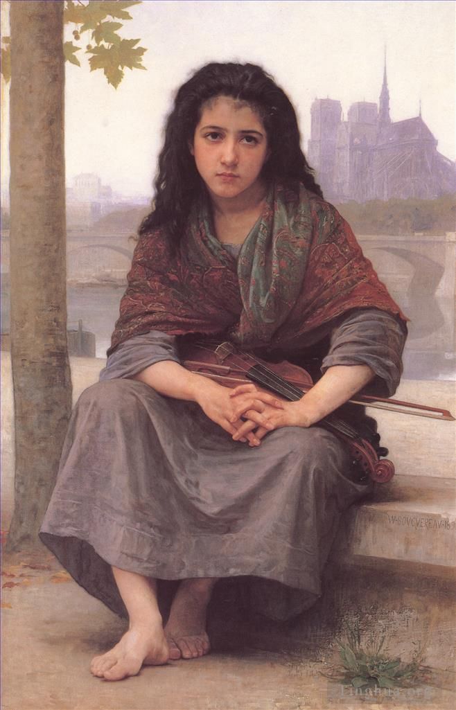 William-Adolphe Bouguereau Oil Painting - The Bohemian