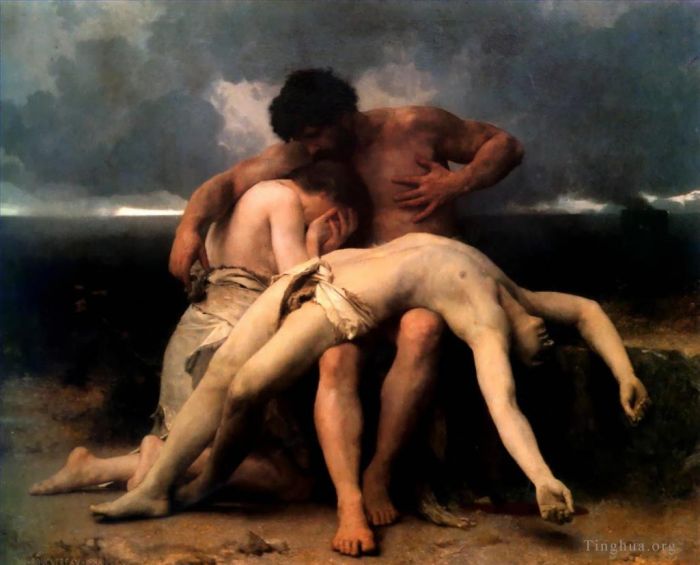William-Adolphe Bouguereau Oil Painting - The First Mourning