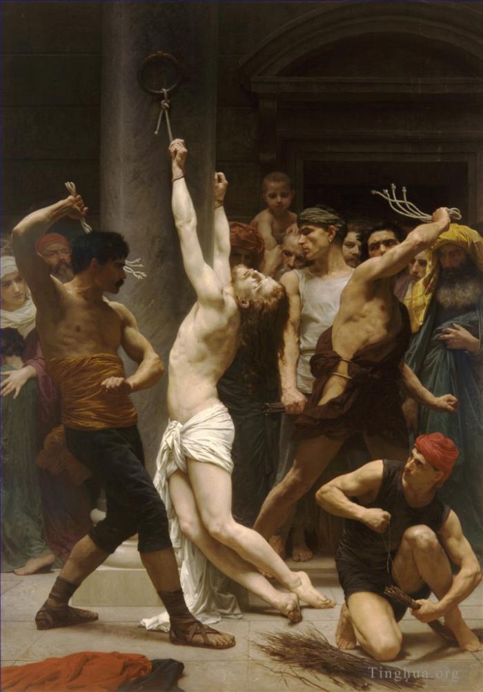 William-Adolphe Bouguereau Oil Painting - Flagellation of Our Lord Jesus Christ