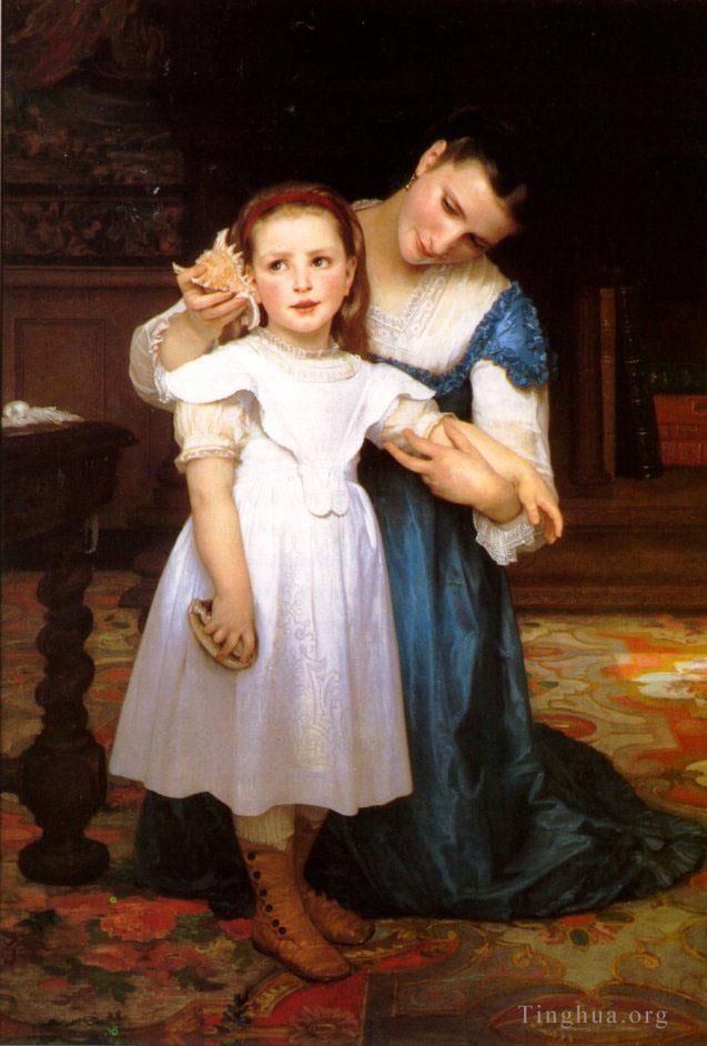 William-Adolphe Bouguereau Oil Painting - The Shell
