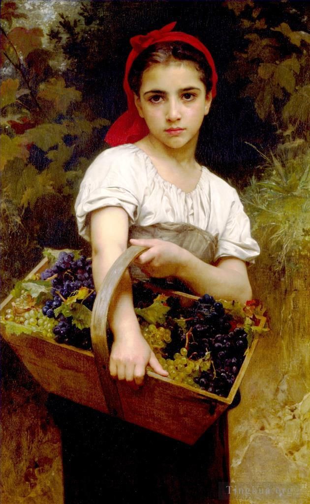 William-Adolphe Bouguereau Oil Painting - Harvester (The Grape Picker)