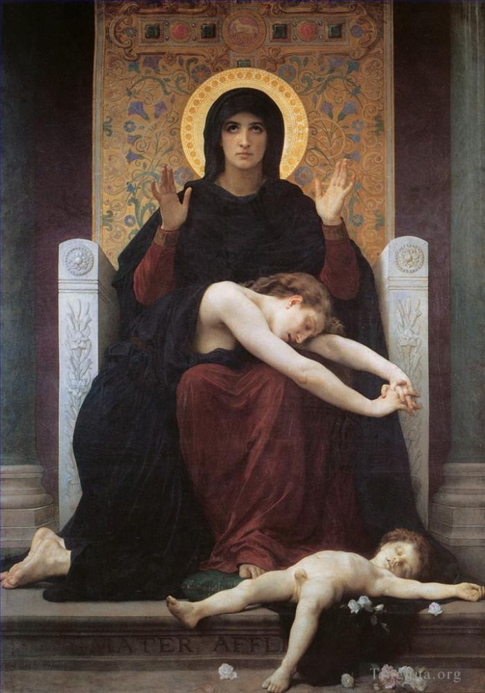 William-Adolphe Bouguereau Oil Painting - Vierge consolatrice