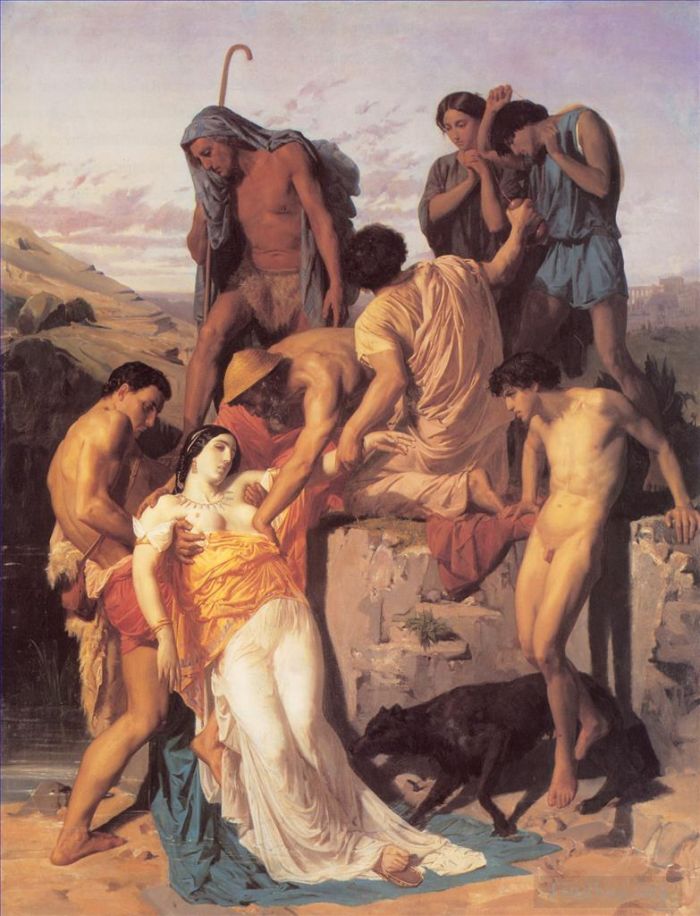 William-Adolphe Bouguereau Oil Painting - Zenobia Found by Shepherds