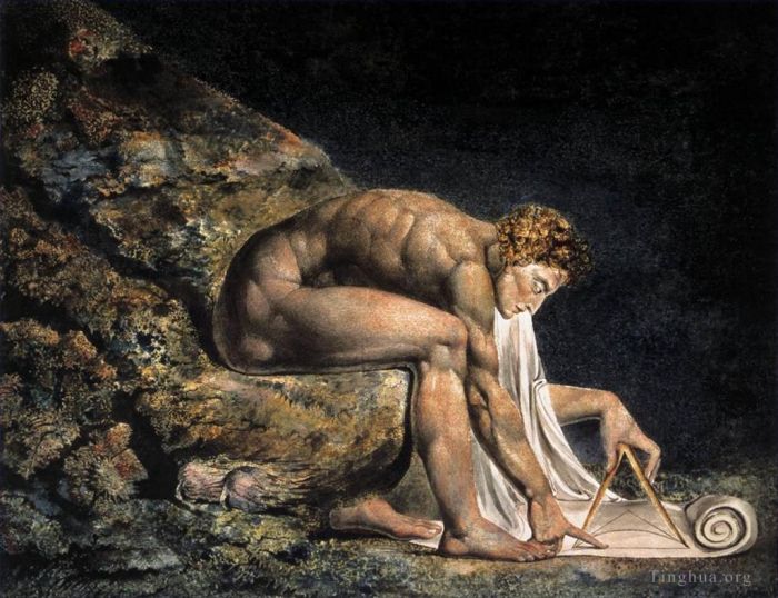 William Blake Various Paintings - Isaac Newton