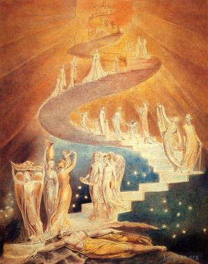 Artist William Blake's Work - Jacobs Ladder