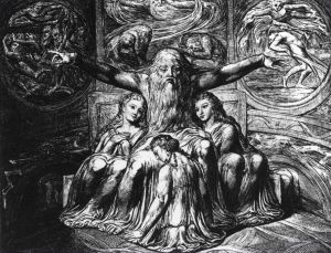 Artist William Blake's Work - Job And His Daughters