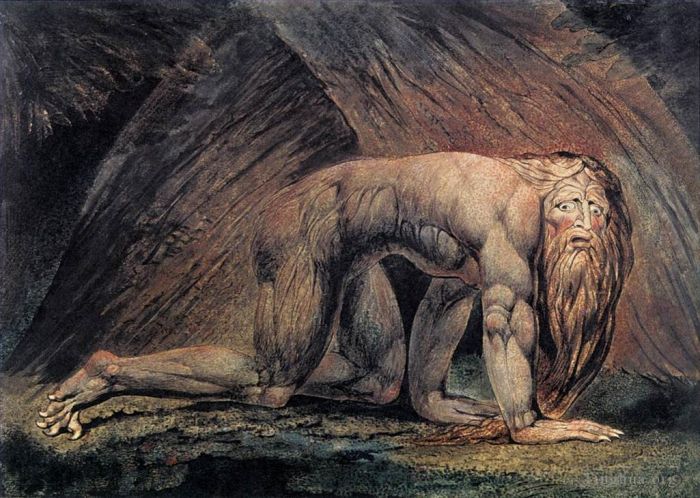 William Blake Various Paintings - Nebuchadnezzar