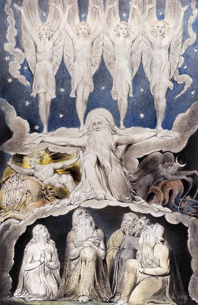 William Blake Various Paintings - The Book Of Job