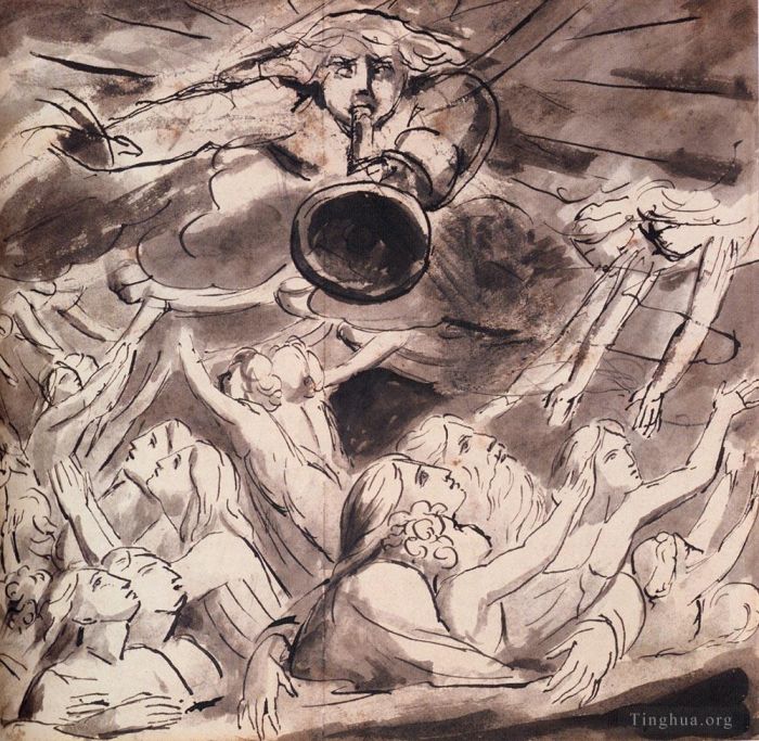 William Blake Various Paintings - The Resurrection