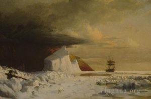 Artist William Bradford's Work - An Arctic Summer Boring Through The Pack In Melville Bay