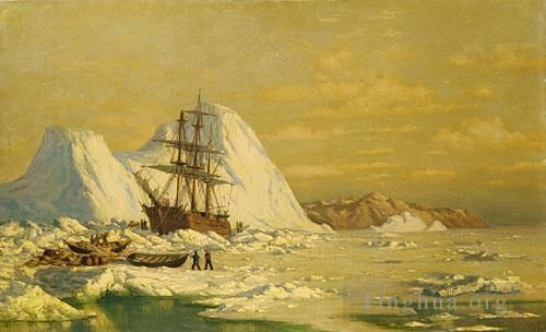 William Bradford Oil Painting - An Incident Of Whaling