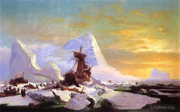 William Bradford Oil Painting - Crushed in the Ice