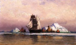 Artist William Bradford's Work - Fishing Fleet off Labrador2