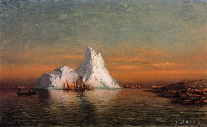 William Bradford Oil Painting - Fishing Fleet off Labrador