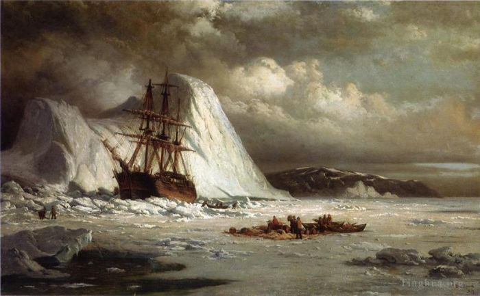 William Bradford Oil Painting - Icebound Ship