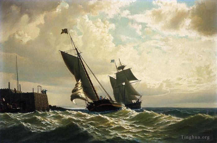 William Bradford Oil Painting - Making Harbor