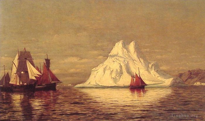 William Bradford Oil Painting - Ships and Iceberg
